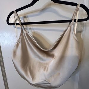 Satin soft tank top/crop top